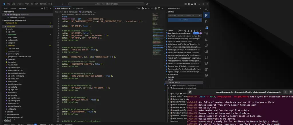 Maintenir WordPress avec Git entre local et production