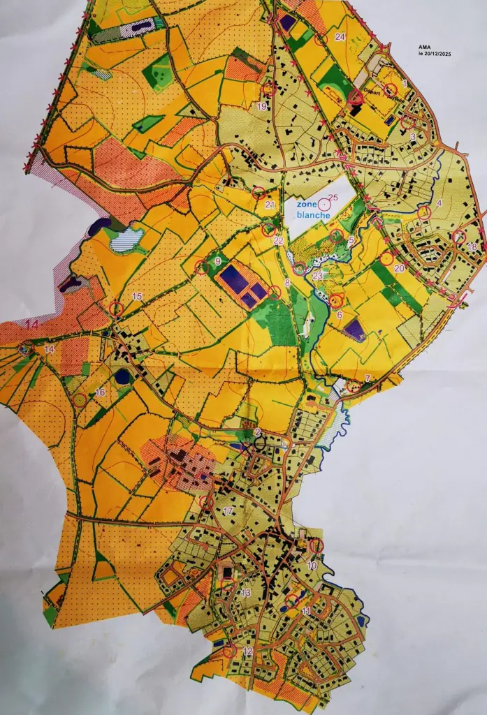 Carte course d'orientation